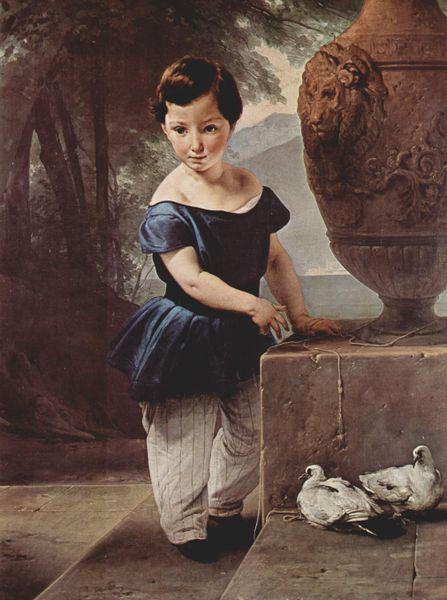 Francesco Hayez Portrait of Don Giulio Vigoni as a Child Germany oil painting art